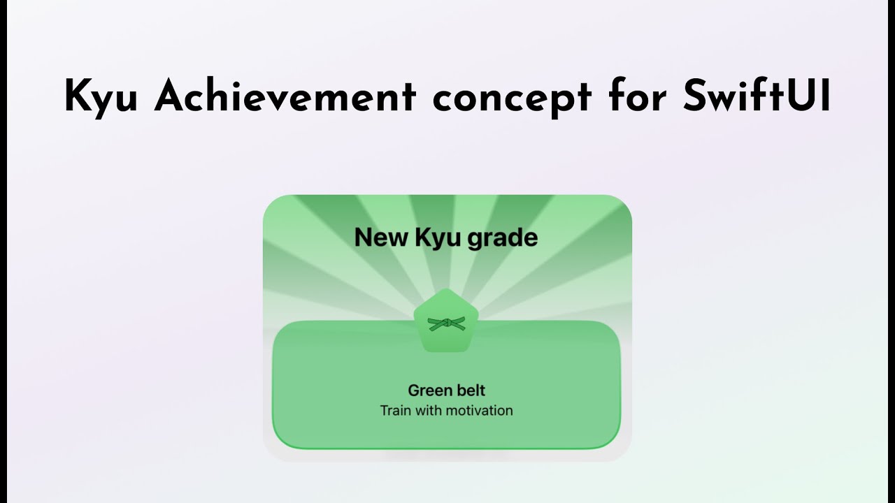 Gamification and the Kyu Achievement concept for SwiftUI - YouTube