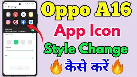 Oppo A16 App Icon Style Change Kaise Kare || Oppo A16 Main Icon Ko छोटा या बड़ा कैसे करें