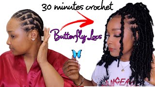 30 mins Crochet Install! Butterfly Locs Crotchet | Toyotress