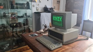 Playing again at Xonix on floppy disk after 40 years, on a Olivetti M24 of 1986