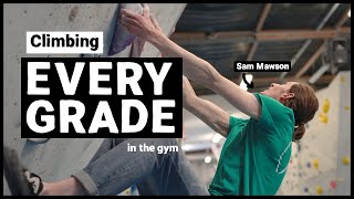 Trying to climb EVERY SINGLE grade in the bouldering gym | V0-V8+