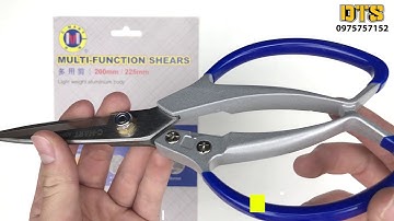 Kéo đa năng lưỡi thép Nhật SK-5 C-Mart A0047 225mm - tỉa cây cành, cắt thực phẩm chuyên nghiệp