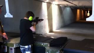 Shooting for the first time in Calgary at "The shooting edge" gun range