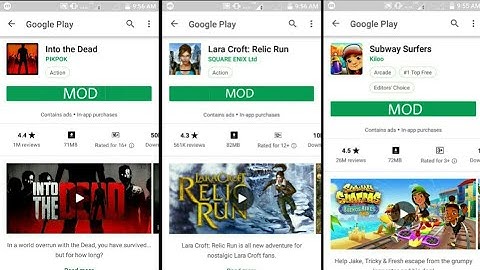 ||MOD||Lara croft relic run, Subway surfers, Into the dead Android Game free Download