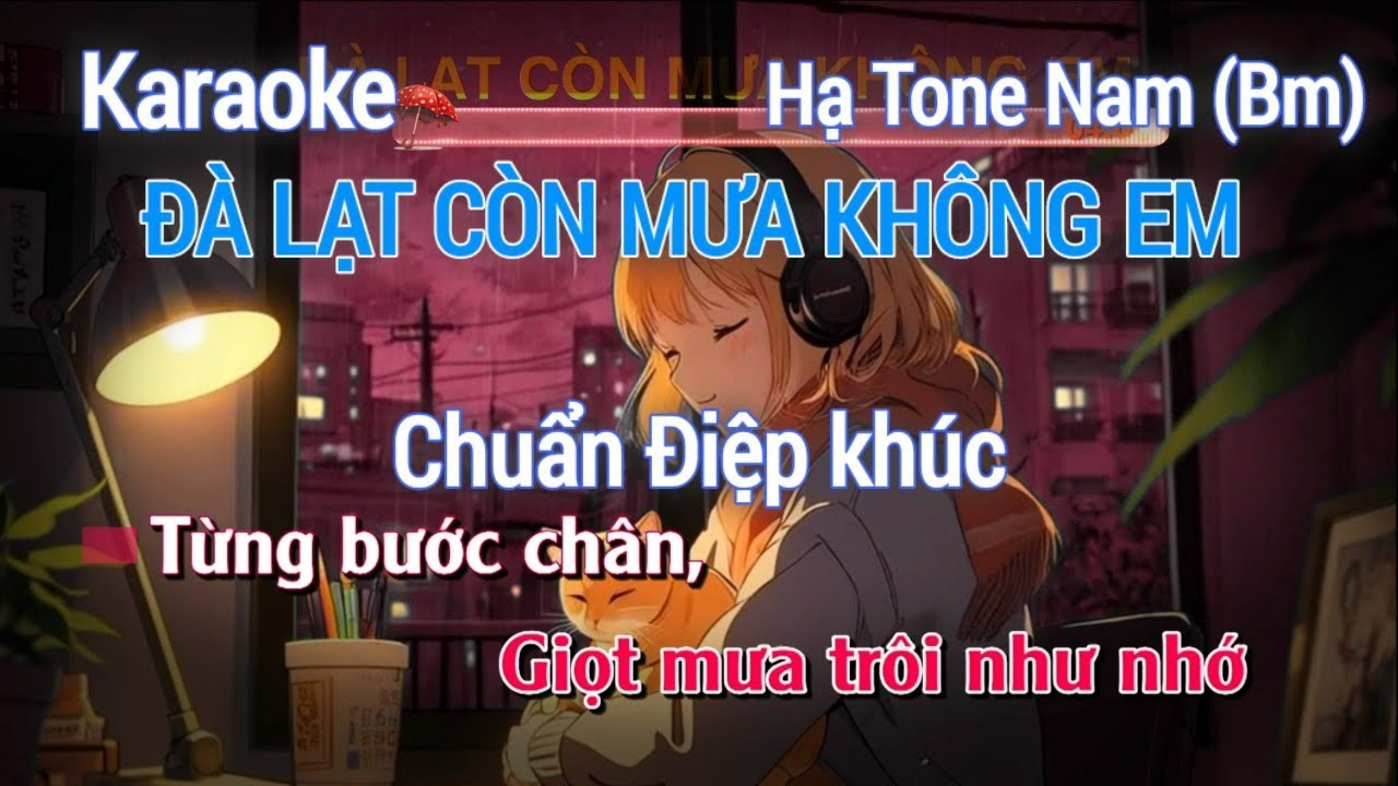Đà Lạt Còn Mưa Không Em Karaoke Hạ Tone Nam (Bm)