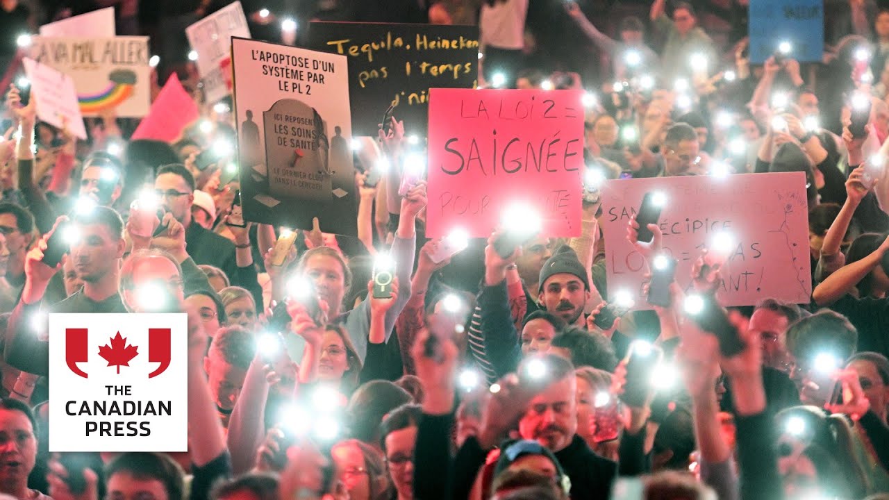 Doctors gather in Montreal to protest physician payment bill