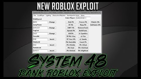 NEW ROBLOX EXPLOIT : SYSTEM48 (WORKING!!) QUICK CMDS, FULLY RELEASED, STABLE AND MUCH MORE