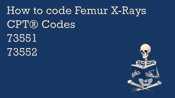 Femur X-Ray Series - Diagnostic Radiology CPT® Codes - 73551 & 73552