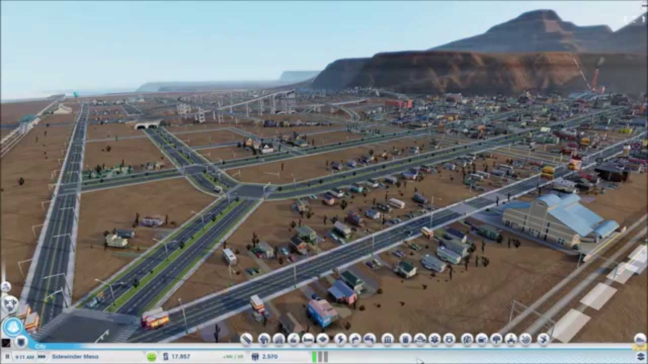 Sim City 13 Timelapse With Mods In Town Highway Rail Line Youtube