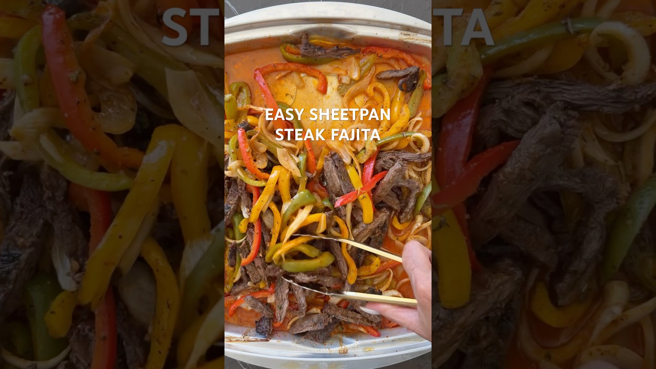 Dinner made easy✨ full recipe pinned in the comments. #sivanskitchen #easydinner #steak #fajita Dinner made easy✨ full recipe pinned in the comments. #sivanskitchen #easydinner #steak #fajita