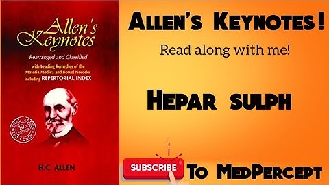 Hepar sulph: Allen