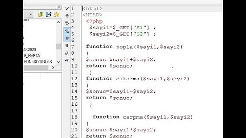 PHP FONKSIYONLAR