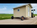 Moving the Small Cabin to its Final Destination With the John Deere 4020!