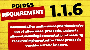 PCI DSS Requirement 1.1.6 Document Business Justification &Approval for Services, Ports, & Protocols