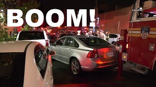 WOW FDNY Firetruck Plows Through Double Parked Cars to Fight Bronx Fire  8.28.21