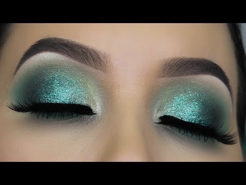 Aqua Blue Glitter Eye Makeup Tutorial Youtube