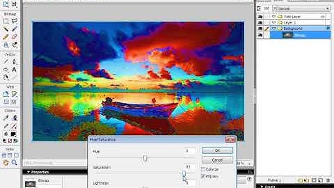 Fireworks Tutorial 7 - Colour Adjustment