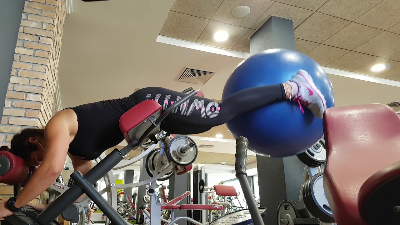 Reverse Hyperextensions with a Swiss ball YouTube