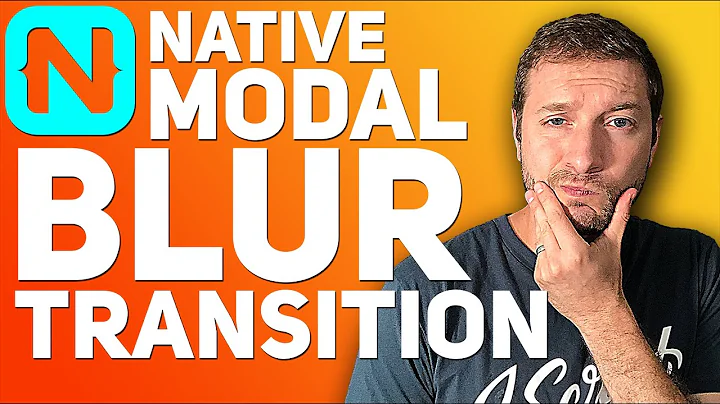 Modal Dialog Blur Animated Transition in NativeScript | Tutorial