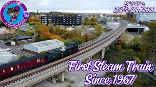 The First Steam train over the NEW Bletchley Fly-over - 25/10/2025