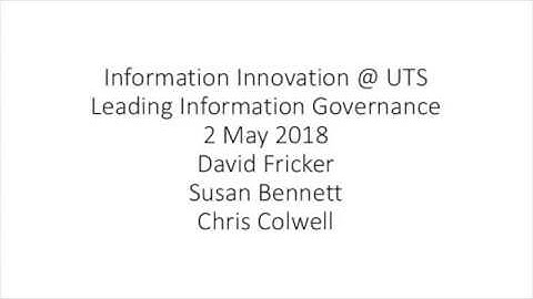 Speaker Panel - Leading Information Governance