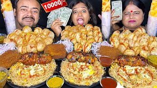 STREET FOOD EATING CHALLENGE & WIN 10000/- CASH😮💵Chowmin, Chicken, Lollipop, Fuchka,EggRoll,FishFry