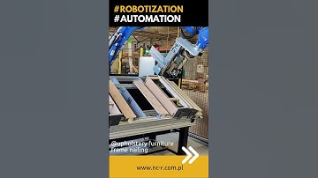 Robot for nailing stapling furniture upholstery frames www.nc-r.com.pl