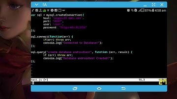 Testing MySQL Queries with Node.JS on Android Termux