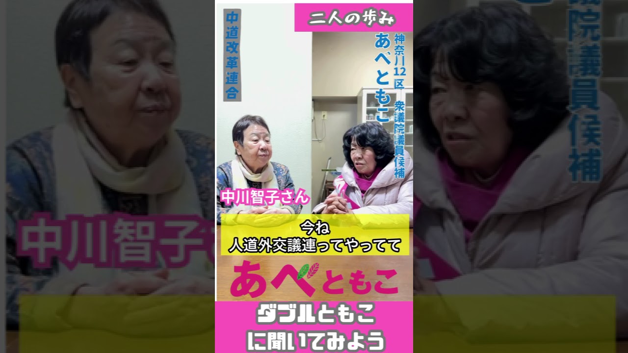 #あべともこ #中道改革連合 #藤沢市 #寒川 #平和 #衆院選 ダブルともこに聞いてみた。