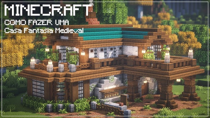 Minecraft  Como Construir Uma Casa Medieval no Lago 