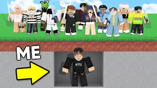 Hiding UNDERGROUND to CHEAT Against 100 Seekers.. (Roblox BedWars)