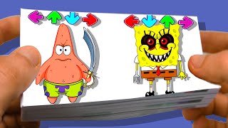 [FNF] Evil SpongeBob Exe vs Patrick Star Flipbook Animation (Part 1)