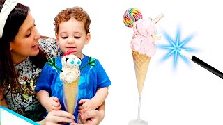 MAQUINA MAGICA DO SORVETE - Ice Cream Magic! Desenhamos sorvete e ele se transformou- Sorvete Magico