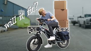 Carrying ABSURD Amounts With An E-BIKE | Fucare Gemini-X Bike Basket Review