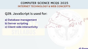Best Top MCQs - Internet Technology and Web Concepts | Computer MCQ for beginners