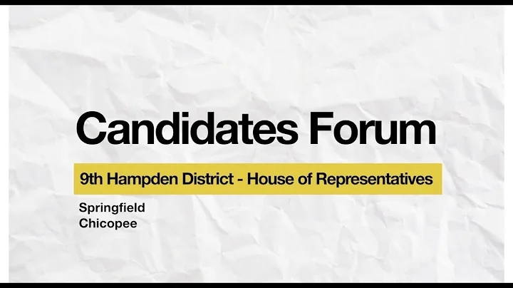Spanish  Ninth Hampden District Candidate Forum 2020