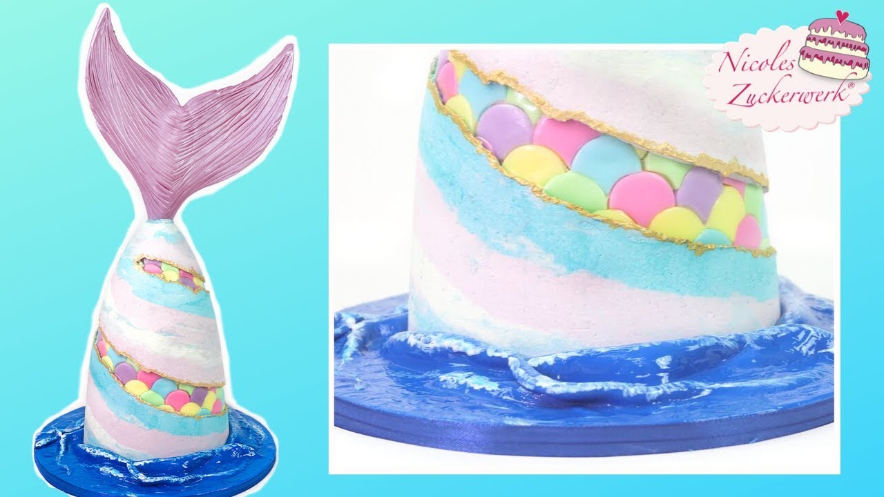 FAULT LINE-Meerjungfrauen-Torte 🧜‍♀️ I Meerjungfrauen-Schwanz-Torte I Mermaid Cake I Mermaid Tail