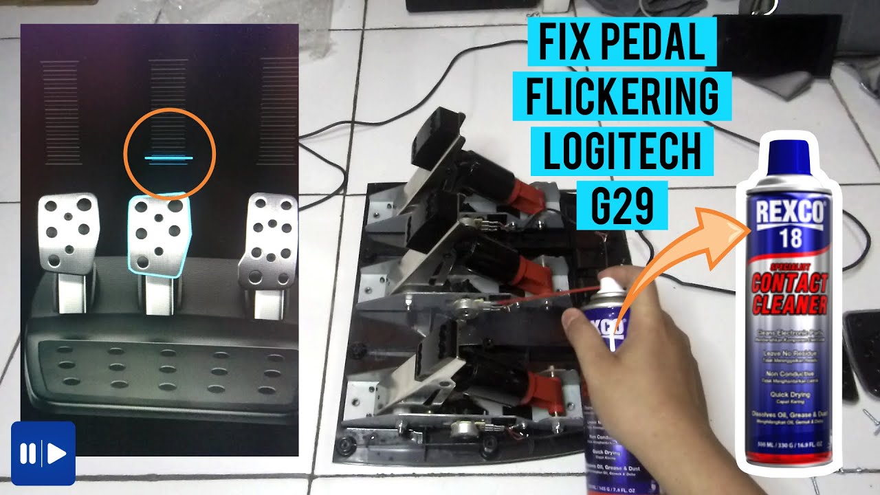 Verdienen kiem Pech Solved Error Pedal Flickering on Logitech G29 Steering Wheel using contact  cleaner - YouTube