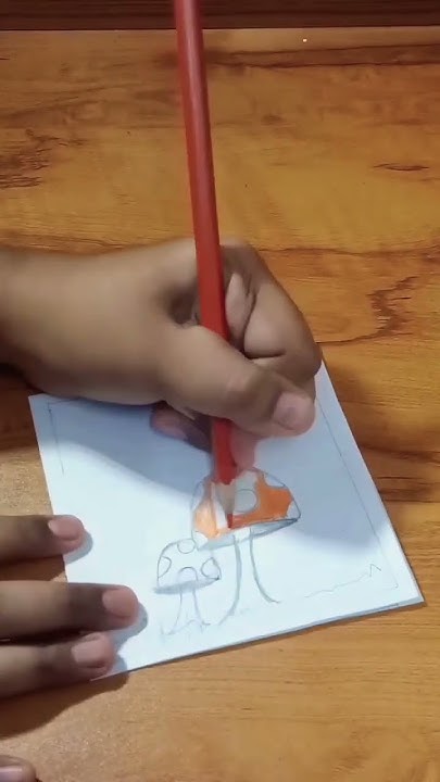 How to draw a cute little mushroom 🍄#Shorts - YouTube