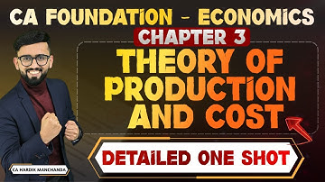 Chapter 3 - Business Economics - Detailed ONE SHOT | CA Foundation Economics | CA Hardik Manchanda |