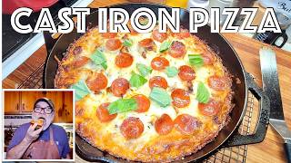 Cast Iron pan pizza With Green Chile