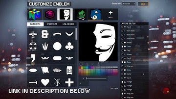BF4 Emblem - Anonymous / V for Vendetta - Tutorial ( Battlefield 4 Emblem )