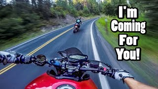 FZ07 vs FZ09 Racing UP Steep Mountain Roads! (MT09 vs MT07)