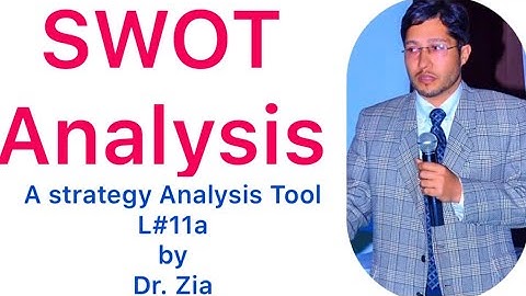 SWOT Analysis - Strategy Analysis Tool, Lecture#11a, Dr. Zia