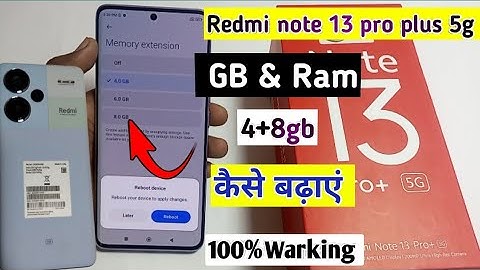 Redmi note 13 pro 5g me me ram kaise badhaye setting/how to gb increase in redmi note 13 pro plus 5g