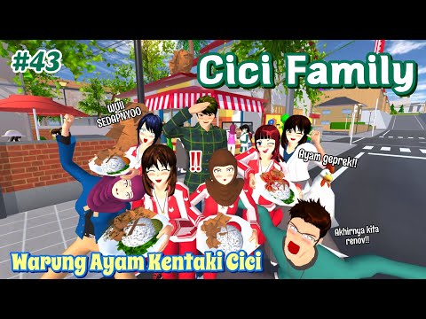 CICI FAMILY [ Old Love Blossoms at Kentaki Chicken Stall ] #43 | SAKURA SCHOOL SIMULATOR