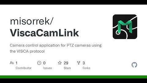 GitHub - misorrek/ViscaCamLink: Camera control application for PTZ cameras using the VISCA protocol