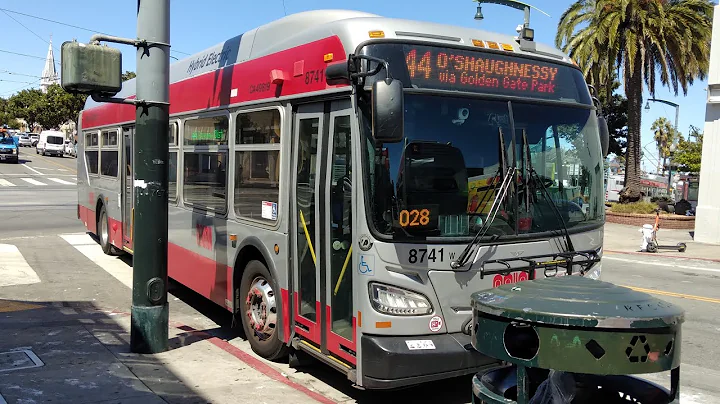 SF Muni 2013 New Flyer XDE40 #8741 on Route 44 O'Shaughnessy