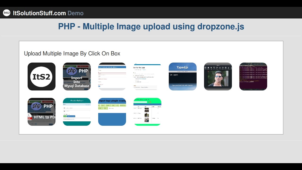 Multiple File Upload Using Dropzone Js In Php Example - Itsolutionstuff.Com