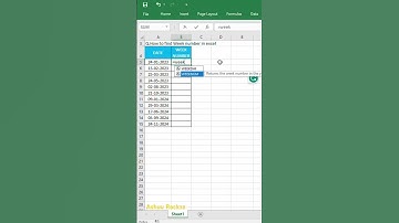 How to find Week Number in Excel|#exceltips |#datamanagement |#excel |🚀